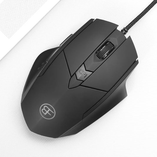 USB Wired Mouse, 7200 DPI Corded Computer Mouse with 6-Button Cord Ergonomic Mice, Office and Game Mouse for Laptop PC Desktop