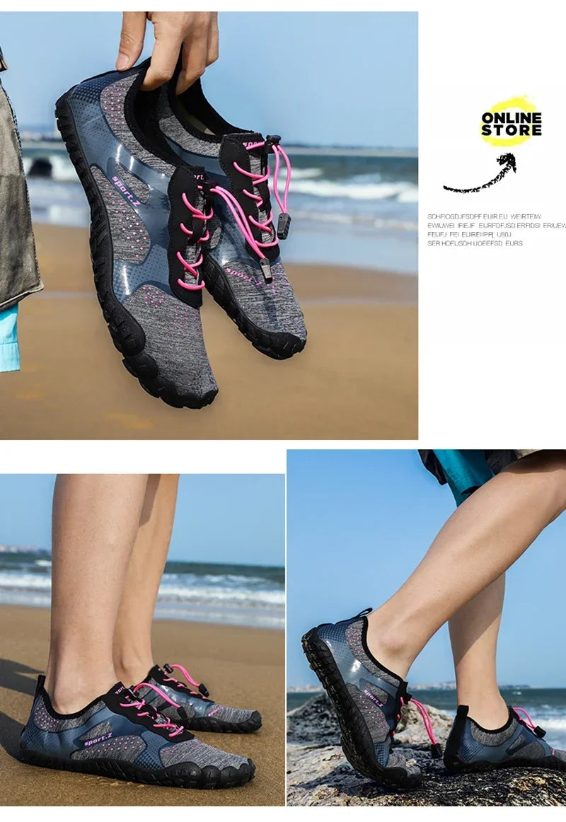 Men's Lightweight Refreshing Aqua Boots, Breathable Women's Outdoor Water Shoes, Anti-Slippery Wear-Resistant Sports Hiking Sneakers