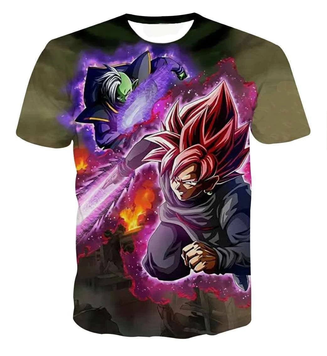 Japonské anime Dragon Ball Z, 3D tištěné tričko s motivem Goku, Black Zamasu, Super Saiyan, Rose Dope Vibe – dětské a dospělé cosplayové tričko