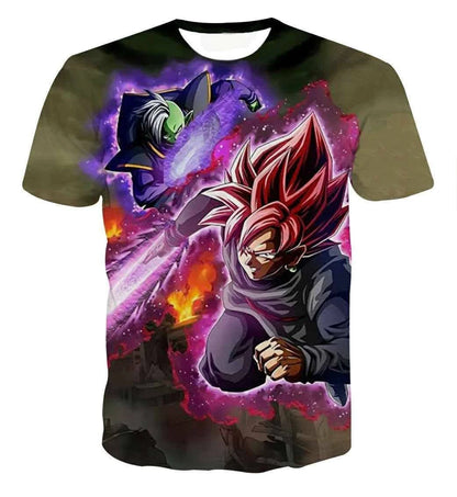 Japonské anime Dragon Ball Z, 3D tištěné tričko s motivem Goku, Black Zamasu, Super Saiyan, Rose Dope Vibe – dětské a dospělé cosplayové tričko