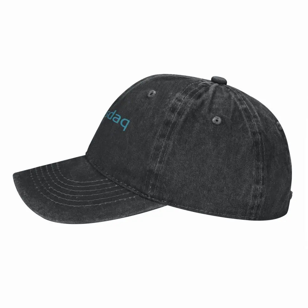 Nasdaq Logo, Knitted Texture demin Trucker Hat Lightweight Men's Cap Cap Man Summer