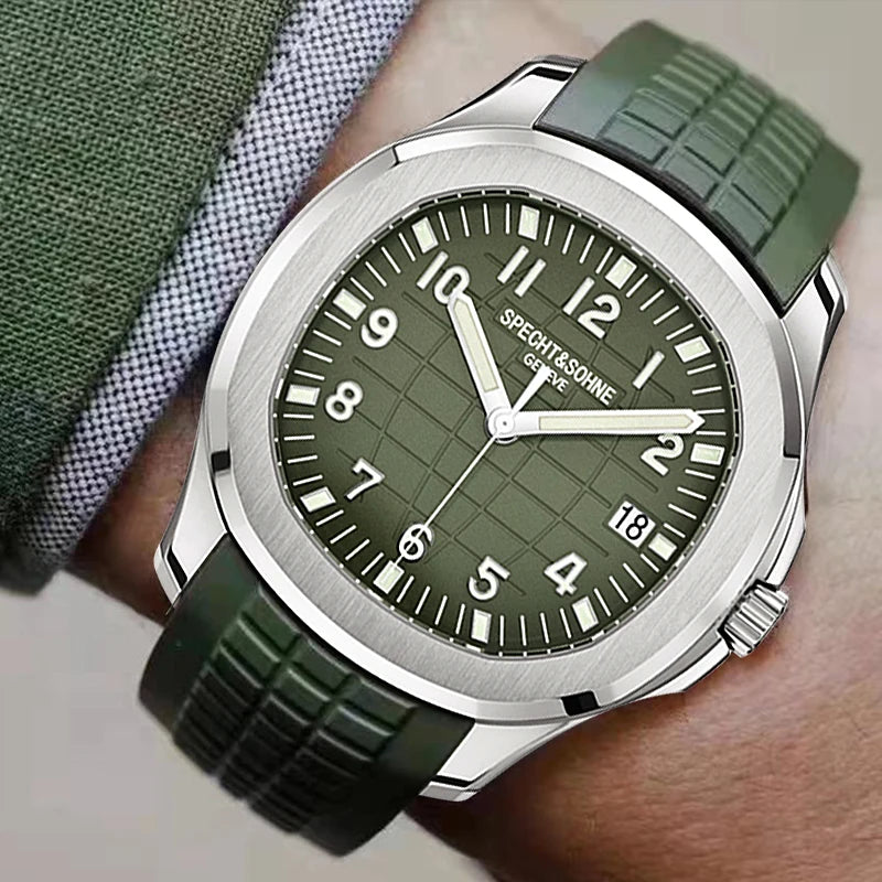 Specht&Sohne 40MM Automatic Mechanical Watch For Men Miyota 8215 Movt Sapphire Crystal 5167 Sports Wristwatch 50M Waterproof
