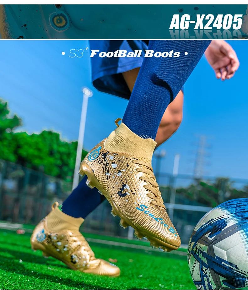 New Men Professional Soccer Shoes Non-slip Football Boots Unisex Breathable Futsal Sports New Cleats Drop Shipping Ultralight