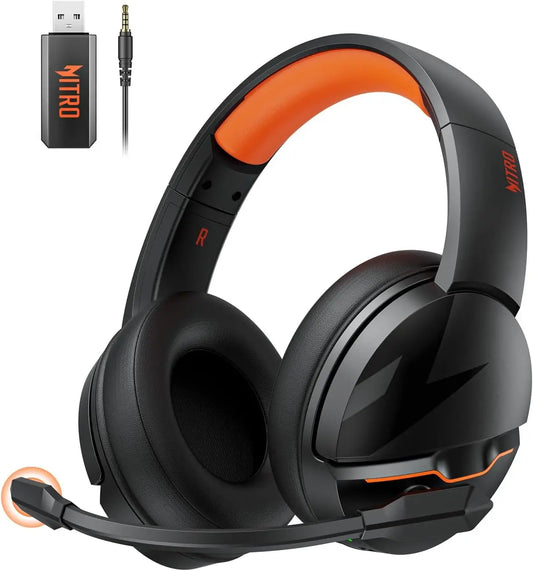 Casque de jeu sans fil Acer K2 avec 2,4 GHz pour PS5, PS4, PC, Switch, casque de jeu Bluetooth 5.3 avec micro à réduction de bruit, autonomie de 100 heures