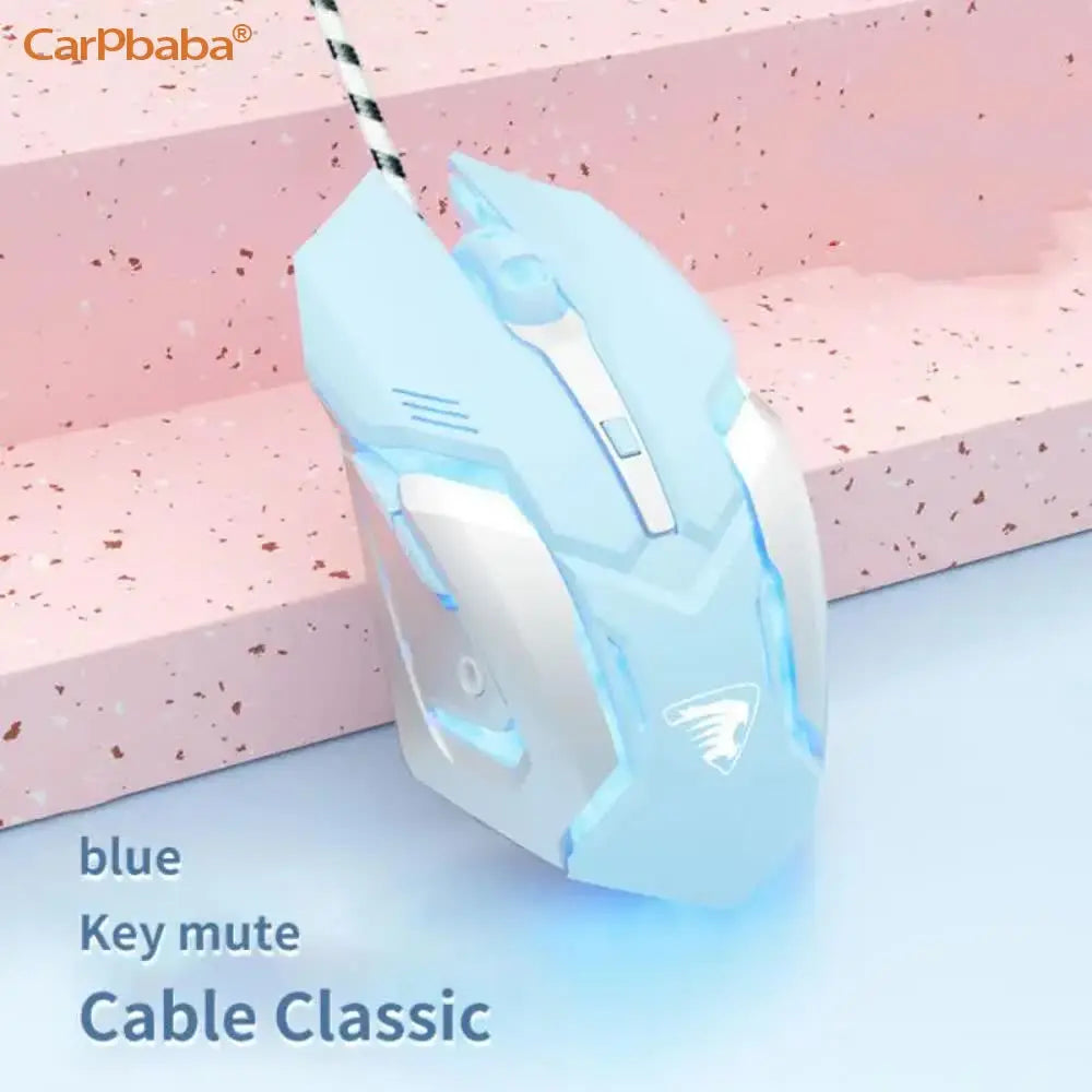 Carpbaba G3 Wired Gaming Mouse Silent Click Pink Mechanical Gaming Mouse for PC, Laptop, MacBook, Office & Esports
