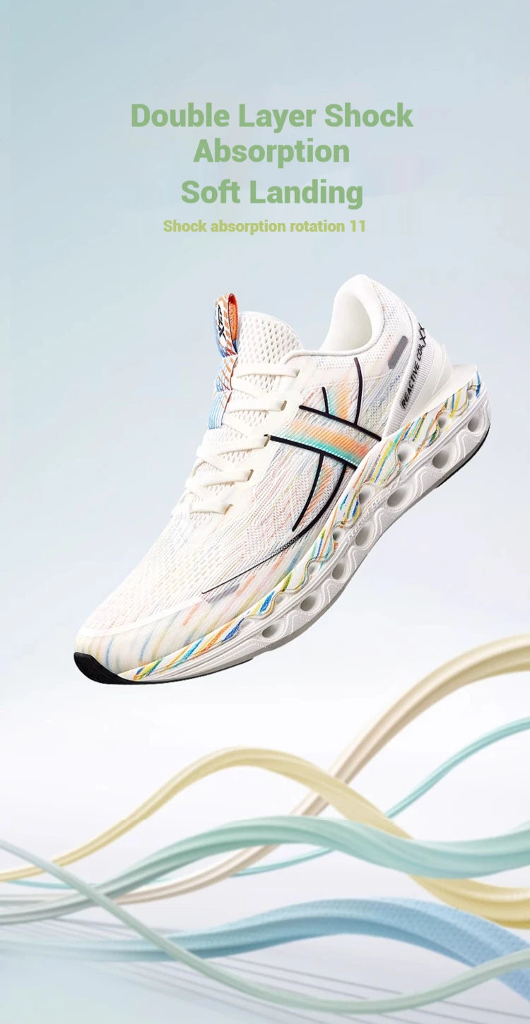 Xtep Reactive Coil 11.0 — męskie buty do biegania, letnie buty sportowe z amortyzacją wstrząsów i miękkim odbiciem, sneakersy 976219110026