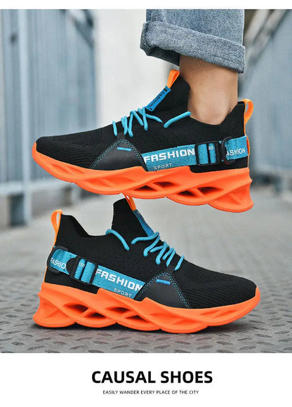 Hot Sale Fashion Purple Casual Sneakers Women Men Blade Running Shoes Big Size 48 Light Breathable Sports Shoes Men Mesh Sneaker