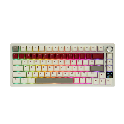 Ajazz AK820 Pro 75% Bluetooth 5.1/2.4G Wireless/Wired Gasket-mounted Mechanical Keyboard with TFT Screen for Mac/Win