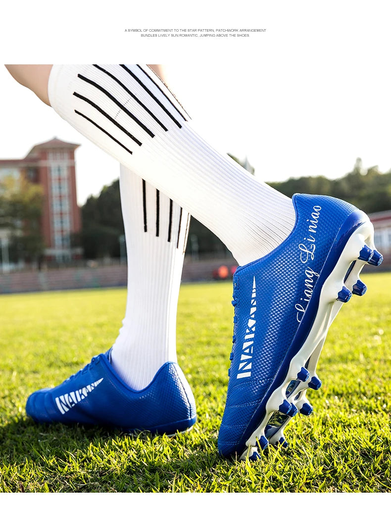Hot Selling Youth Professional Long Nail Soccer Shoes Men's Broken Nail Football Shoes Children's Student Training Shoes