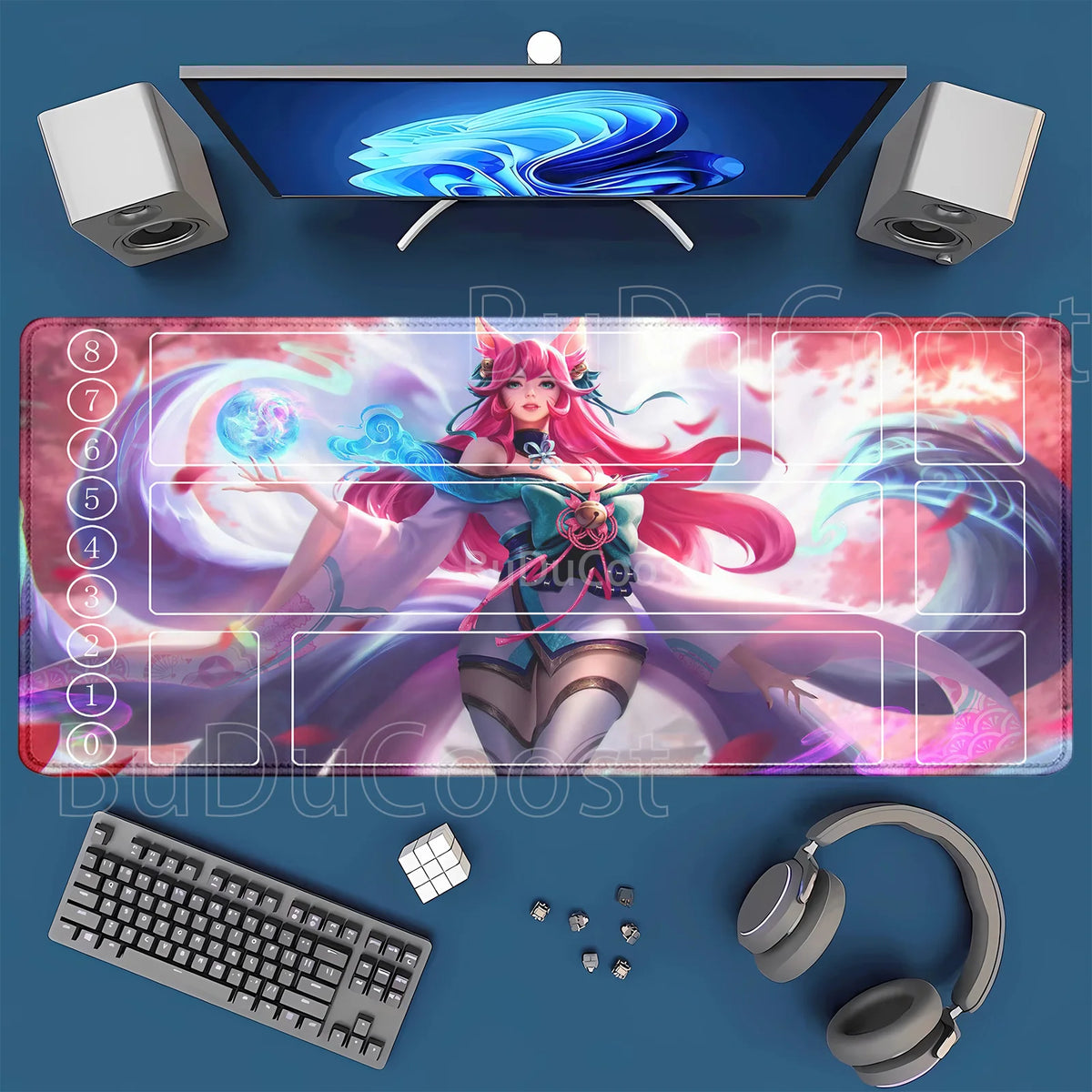HD-tulostettu leikkimatto League of Mouse Pad Legends Riftbound -sarja TCG LOL-kortti 600x350 mm toimisto Ommellut reunat Lautapeli Pöytämatto