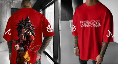Tricou Dragon Ball Anime Super Saiyan 4 de vară pentru bărbați și femei, stil urban, lejer, casual, versatil, pentru părinți și copii