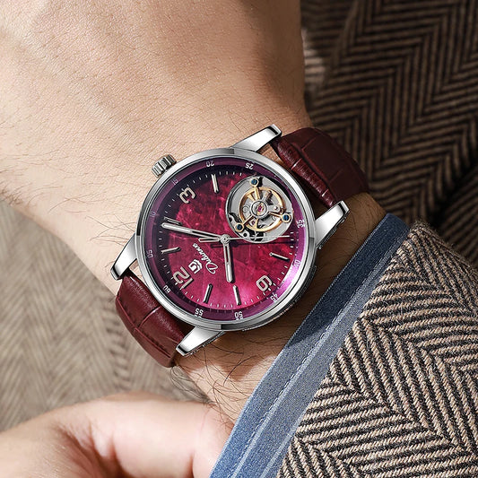 Relógio Tourbillon Masculino, Desportivo, Automático, Mecânico, Estanque – Relógio de pulso de luxo de marca de gama alta