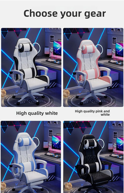 Male E-sports Chair is Comfortable for Prolonged Sitting, Computer Chair Can be Reclined for Leisure, Backrest
