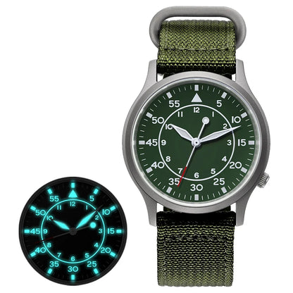 BERNY Titanium herenhorloge met kwartsmechanisme, AR-coating, saffierglas, modieus polshorloge, lichtgevend, VH31, ultradun polshorloge, waterdicht tot 5 ATM