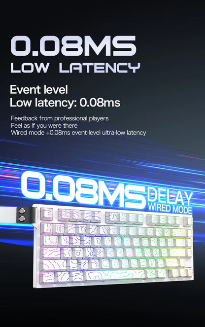 ATTACK SHARK R82 HE 8000Hz Magnetic Switch Keyboard 75% 0.005mm Rapid Trigger Low Latency RGB Hall Effect Wired Gaming Keyboard