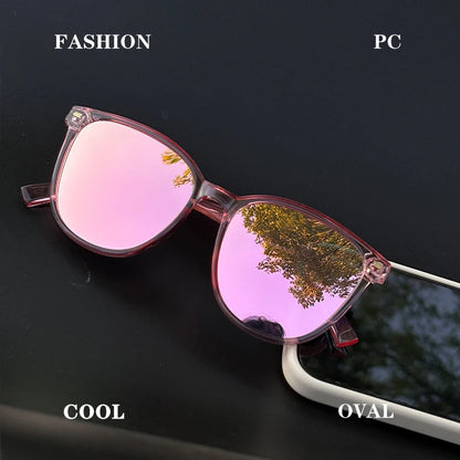 1PCS/2PCS/3PCS Round Women's Polarized Sunglasses - Stylish PC Frame Pink/Blue/Leopard/UV400 Lenses Travel, Driving & Hiking"
