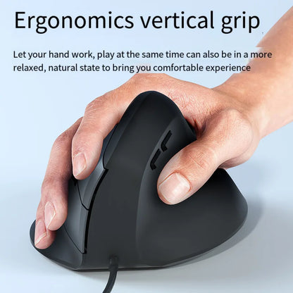 Wired Right Hand Vertical RGB Mouse Ergonomic Gaming Mouse 1600DPI USB Optical Wrist Healthy Mouse for PC Computer
