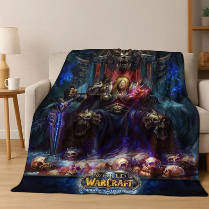WOW World of Warcraft Arthas Demon Illidan Sylvanas flanelasta odeja, udobna in mehka odeja za dom, spalnico, posteljo, kavč, darilo