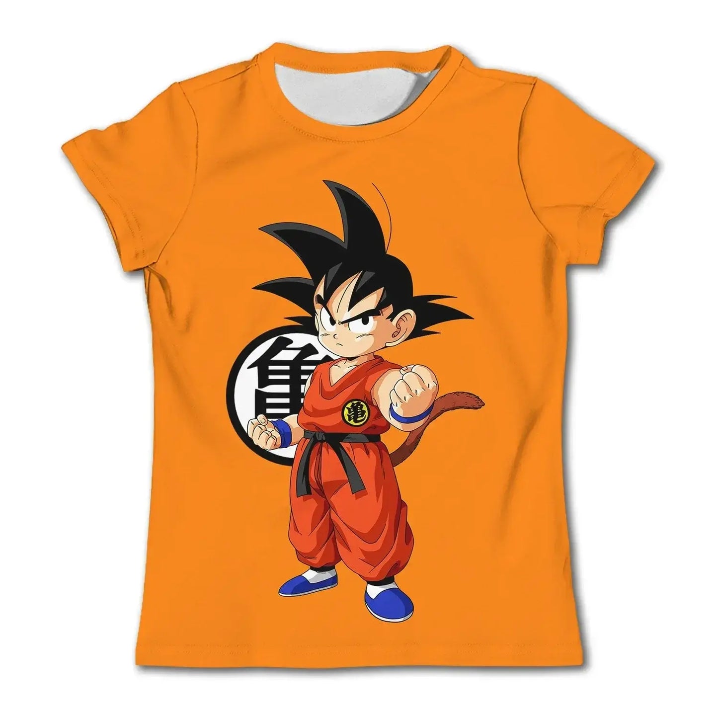 Produit gaming premium Fraquane, Dragon Ball Goku Cosplay T Shirts Super Saiyan Boys Kids Clothes Short Sleeve T-shirt White Black Orange Breathable Jersey