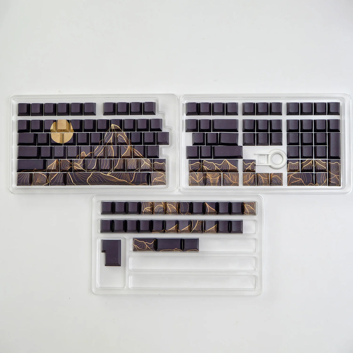 KYOMOT 135 Keys PBT Side Print Keycap Double Shot Cherry Profile Shine Through Keycaps for MX Switch Games Mechanical Keyboard