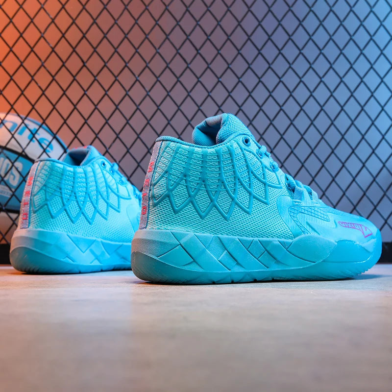 The youth actual combat basketball shoe movement outdoor comfortable cushioning wear-resisting fashion breathable high quality