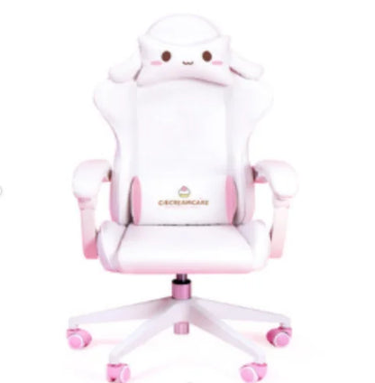 Cute Electronic Music Girl Pink Shilla Gaming Chair Home Office Casual Computer Chair Lifting Rotating Cartoon Chair