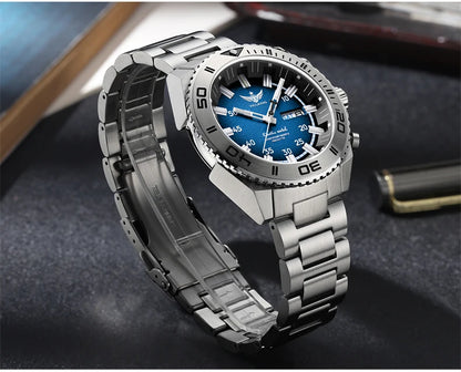 Yelang Watches V1035 44mm Men's Diving Watch Human Kinetic Energy Watch 100m Waterproof Watches Luminous Japan PX83 Sapphire