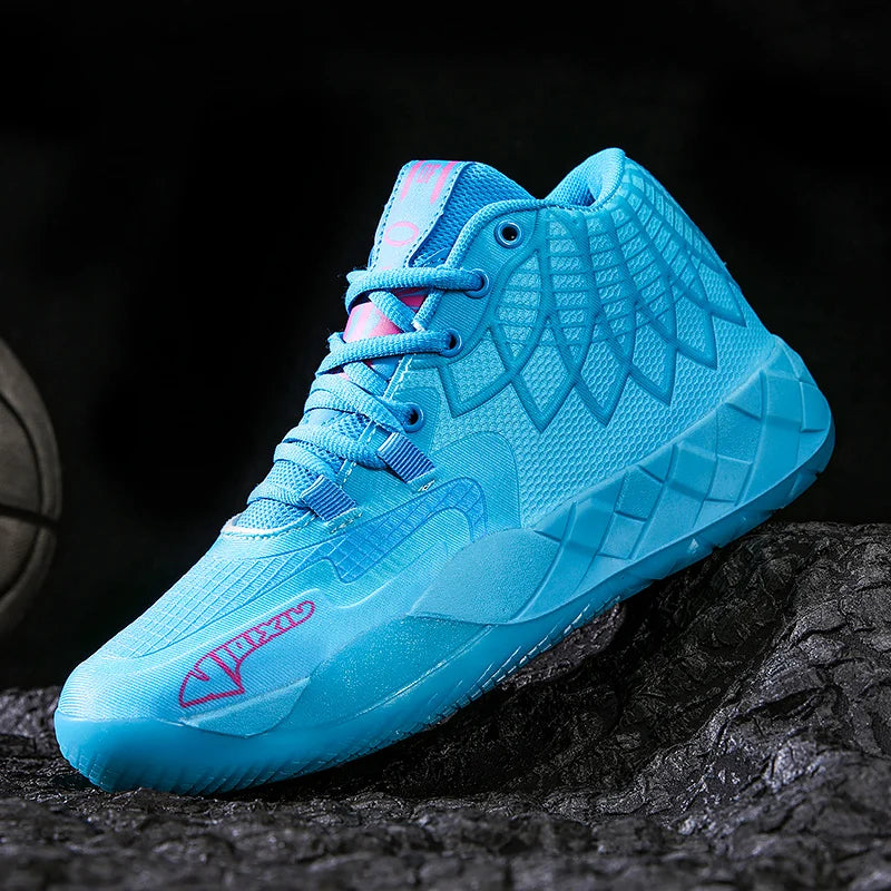 The youth actual combat basketball shoe movement outdoor comfortable cushioning wear-resisting fashion breathable high quality