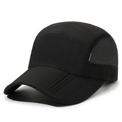 Men Women Quick Dry Baseball Cap Breathable UV Protection Mesh Sun Hat Adjustable Outdoor Sport Caps for Hiking Camping Fishing