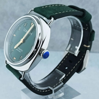 Zegarek męski 46 mm z ręcznym naciągiem, mechanizm Seagull ST3600, szkło szafirowe, wodoodporny, stal nierdzewna 316L, zegarek na zamówienie