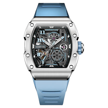 Custom Men's Watch Luxury Automatic Watches for Men High-end Hollow Rose gold Stainless Steel Mechanical Wrist Watch Reloj Clock