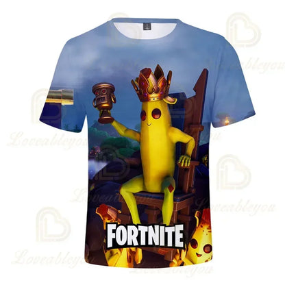 Czerwony Jade Fortnite Anime Battle Royale 3D T-shirt dla mężczyzn, kobiet i dzieci – T-shirt Pelly, prezent urodzinowy dla dziewczynek i chłopców