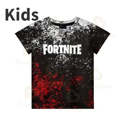 Czerwony Jade Fortnite Anime Battle Royale 3D T-shirt dla mężczyzn, kobiet i dzieci – T-shirt Pelly, prezent urodzinowy dla dziewczynek i chłopców