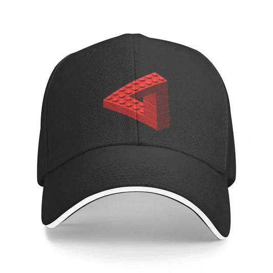New Escher Toy Bricks - Red Cap Fashion Casual Baseball Caps Adjustable Hat Summer Unisex Baseball Hats Customizable Polychromat