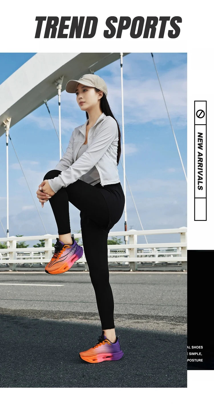 New Men's and Women's Running Shoes Breathable Racing Sports Shoes Carbon Cushion Lightweight Men's Jogging Training Shoes