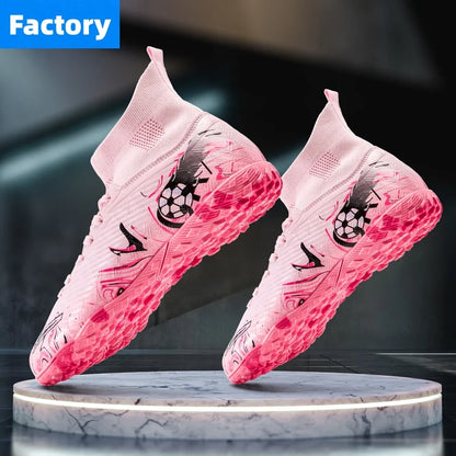 Men Professional Football Shoes Society Cleats Soccer Shoes Original Indoor Football Field Boots Grass Training TF/FG Sneaker