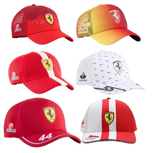 F1 Ferrari Racing Hamilton 2025 Embroidered Hat, Driver Hat, Sports Baseball Cap Racing Hat, Ferrari 488 812 296 Sun Hat