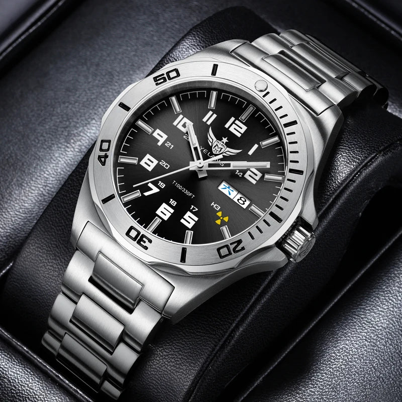YELANG V1019 Men's Luminous Watch 44mm Mechanical Sapphire Miyota 8205 Automatic Movement 100m Waterproof Diver's Watch for Men
