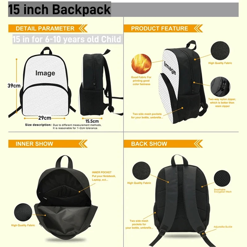 Classic Game Fortnites Kids Backpacks Boys Girls Student Birthday Gift Child School Bags Large Capacity Camping Durable Rucksack