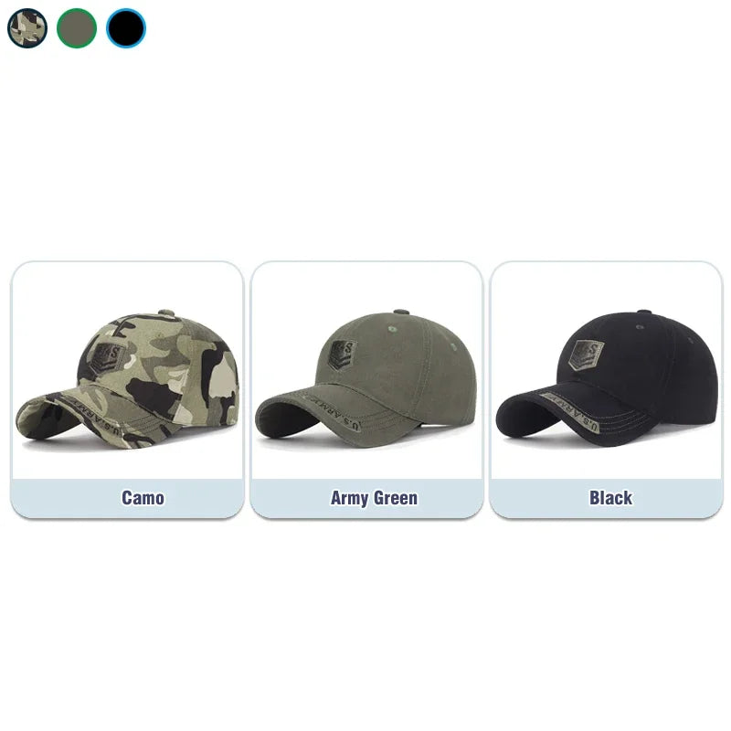 New Spring and Autumn Cotton Soft Top Hat Outdoor Leisure All-Match Sun Visor Baseball Cap Camouflage Duckbill Cap
