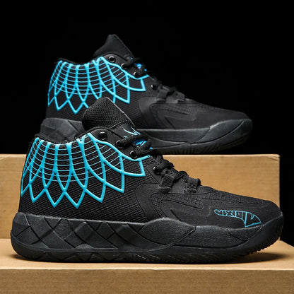 The youth actual combat basketball shoe movement outdoor comfortable cushioning wear-resisting fashion breathable high quality