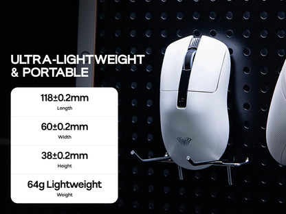 AULA SC590 PRO Wireless Gaming Mouse, Tri-Mode Bluetooth, 2.4GHz & Wired Gaming Mouse, 20000 DPI PAW3311 Sensor, 1000Hz Polling Rate RGB Gaming Mouse