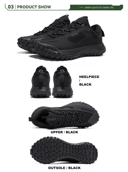 Baasploa vandringsskor för män – bekväma, mjuka, vattentäta, slitstarka, halkfria trekking-sneakers för utomhusbruk och klättring