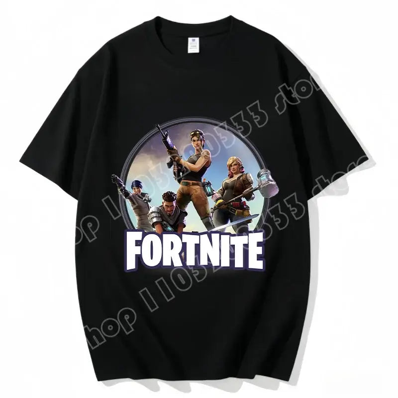 „Fortnite“ apvalios iškirptės marškinėliai, unisex suaugusiesiems, žaidimo šokių stiliaus, nauji, iš grynos medvilnės, trumpomis rankovėmis, puikiai tinka kasdienai ir atostogoms