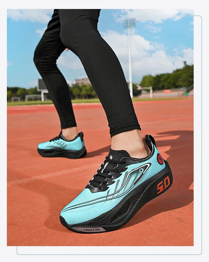 Baskets de sport pour homme FourSeasons, chaussures de course CarbonPlate, chaussures de marathon respirantes et confortables, chaussures d'entraînement d'athlétisme, marche