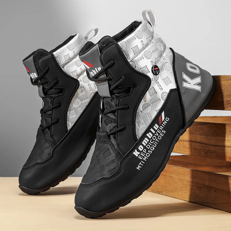 Baskets montantes décontractées avec motif gaufré tendance, souples et amortissantes, polyvalentes pour les trajets quotidiens, chaussures de sport unisexe rehaussantes et tendance 9