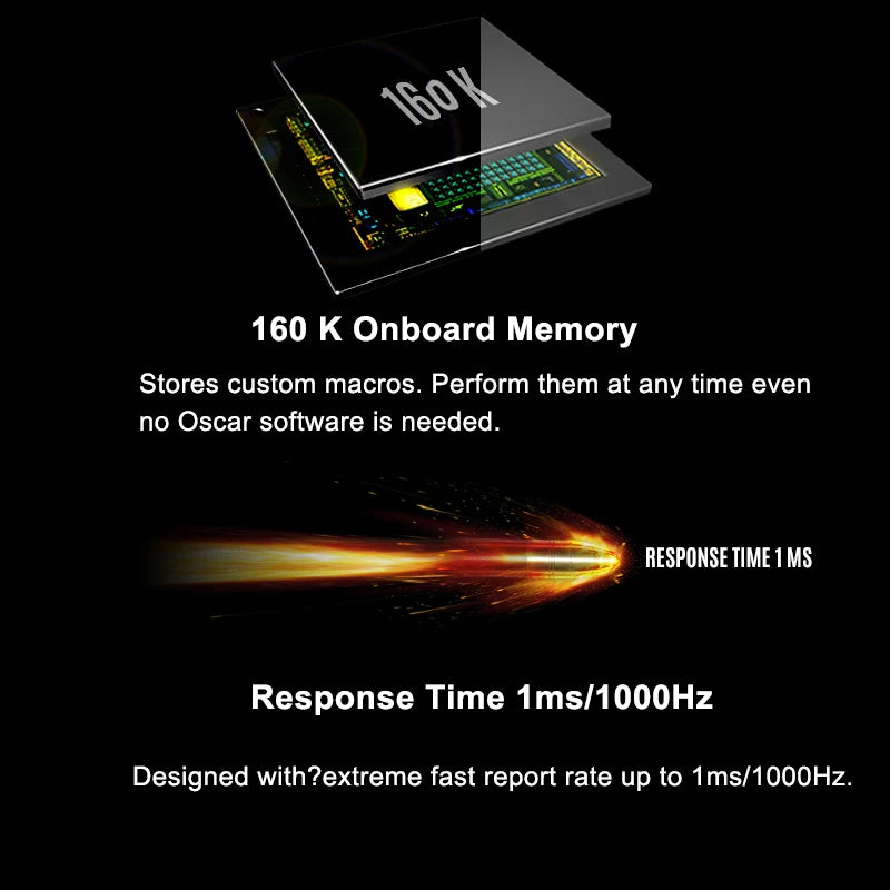 A4TECH X7 X-710BK Oscar Gaming Mouse, 2000 DPI, 1000Hz, 4D Wheel, 160K Onboard Memory, Oscar Mouse Editor, Driver Free