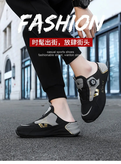 Platform Sneakers with Breathable Trendy Mesh for Summer, New Men's Sports and Leisure Shoes in Large Sizes 39-48