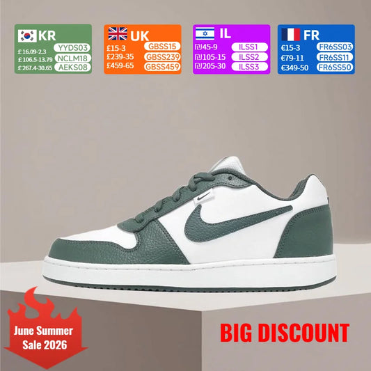 „Nike Ebernon“ žemi klasikiniai, patogūs, neslystantys, paminkštinti, patvarūs kasdieniniai unisex riedlentininkų bateliai IO7608-131