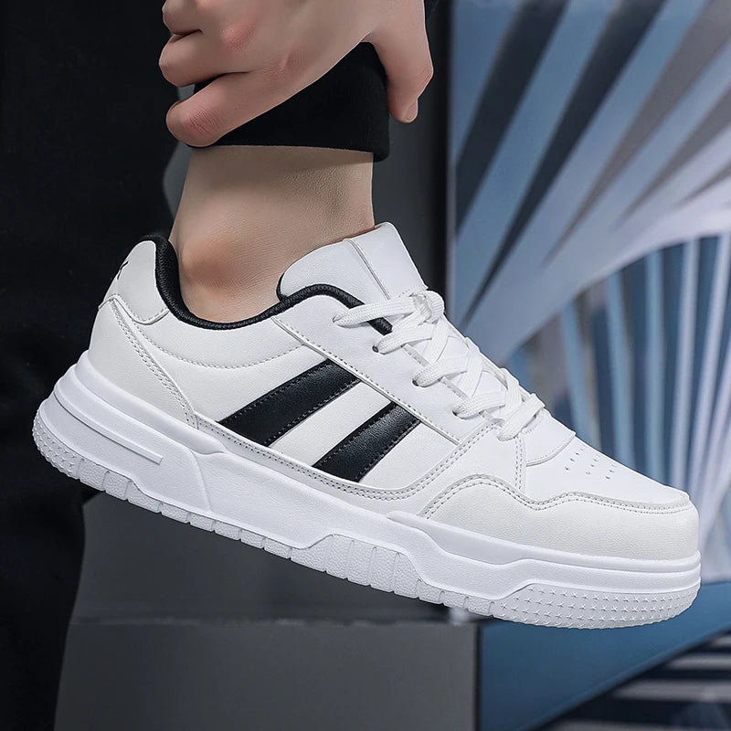 Baskets en cuir pour hommes, chaussures de sport décontractées, plates, de Skateboard, grande taille 50 51 52, offre spéciale pour livraison directe